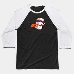 Cute Sushi Salmon Hero Cartoon Baseball T-Shirt